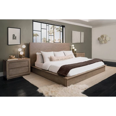 3pc Resto Bedroom Set Weathered Brown - Abbyson Living 2 3pc Resto Bedroom Set Weathered Brown - Abbyson Living - Image 2