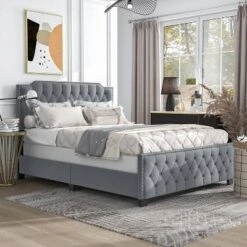 Amando Button Tufted Upholstered Bed - HOMES: Inside + Out -DreamNest Store GUEST 6f875f3c a1bc 4f82 bdfd c1d83410da6e