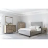 6pc Aurora Mid-Century Gray Bedroom Set With Upholstered Bed - Abbyson Living
