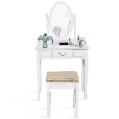 Costway Vanity Table Jewelry Makeup Desk Bench Dresser Stool -DreamNest Store GUEST 7054f742 433d 452c ac81 d6ede0a97bd8