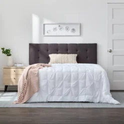 Emmie Adjustable Upholstered Headboard With Square Tufting - Brookside Home
