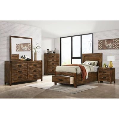 3pc Wren Platform Storage Bedroom Set Chestnut - Picket House Furnishings 4 3pc Wren Platform Storage Bedroom Set Chestnut - Picket House Furnishings - Image 4