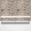 Flash Furniture 10.25''W X 71''L Bi-Fold Granite White Plastic Bench With Carrying Handle
