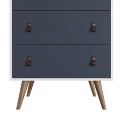 Amber Tall 4 Drawer Dresser With Faux Leather Handles - Manhattan Comfort -DreamNest Store GUEST 7187d359 6afc 4f84 833f e475a74e9de2