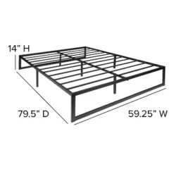 Flash Furniture 14 Inch Metal Platform Bed Frame - No Box Spring Needed With Steel Slat Support And Quick Lock Functionality -DreamNest Store GUEST 718e3e64 20e4 4f43 8843 771a68e68c24