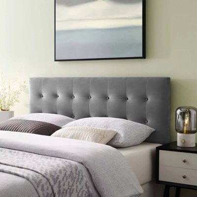 Emily Queen Biscuit Tufted Performance Velvet Headboard - Modway 5 Emily Queen Biscuit Tufted Performance Velvet Headboard - Modway - Image 5