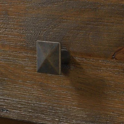 Stratford 3 Drawer Nightstand Rustic Brown - Finch 2 Stratford 3 Drawer Nightstand Rustic Brown - Finch - Image 2