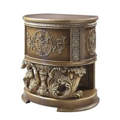 30" Constantine Nightstands Brown/Gold Finish - Acme Furniture