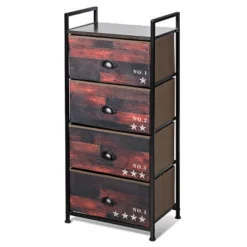 Costway 4 Drawer Fabric Dresser Storage Tower Steel Frame Closet -DreamNest Store GUEST 72e667cb 276d 4ff3 9516 7f76d4638b5b