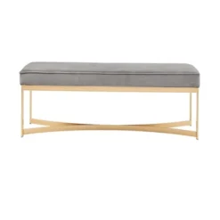 Secor Upholstered Accent Bench With Metal Base - Martha Stewart -DreamNest Store GUEST 72f34104 5079 449f 8053 63def03e4b60