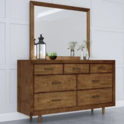5pc King Aurora Mid Century Bedroom Set Brown - Abbyson Living -DreamNest Store GUEST 7312c8c7 7d54 4efe 9dcf 90e7e2d17c0b 2