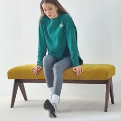 Morgan 47.2" Wide Benches Upholstered Seat And Back With Upside Down "V" Shape Design Solid Wood Legs-Maison Boucle 21 Morgan 47.2" Wide Benches Upholstered Seat And Back With Upside Down "V" Shape Design Solid Wood Legs-Maison Boucle -DreamNest Store GUEST 73ae6163 88e4 4e52 9273 9380584910bf