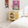 Aash 2 Drawer Nightstand With Shelf,Bedside Table Bamboo With Storage (22.05"H*17.72"W*14.97"D)-The Pop Home‎