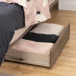 Full/Queen Step One Platform Bed Weathered Oak - South Shore -DreamNest Store GUEST 73e114f0 d9b3 4360 ad61 e8cbb8378fdb