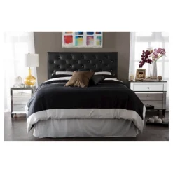 Viviana Modern And Contemporary Faux Leather Upholstered Button-Tufted Headboard - Baxton Studio 5 Viviana Modern And Contemporary Faux Leather Upholstered Button-Tufted Headboard - Baxton Studio -DreamNest Store GUEST 7419b379 5ac8 4088 8c5b 1a494fe66231