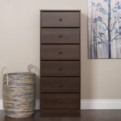 6 Drawers Astrid Vertical Dresser - Prepac -DreamNest Store GUEST 74b5ac96 6aa6 41a4 85ae 21107d1bd821