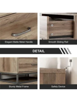 Year Color 4 Drawer Wood Storage Dresser With Easy Pull Handle And Metal Frame For Bedroom, Living Room, Hallway, And Office -DreamNest Store GUEST 74fedb71 7052 498a bddb 1620a13b1eb4