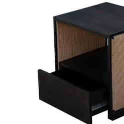 21" Handcrafted Acacia Wood Nightstand Brown/Black - The Urban Port 15 21" Handcrafted Acacia Wood Nightstand Brown/Black - The Urban Port -DreamNest Store GUEST 7554486a 85cd 4747 80cf a24b59e4c75b