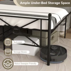 Costway Full/Queen Size Metal Platform Bed Frame W/ Headboard Mattress Foundation -DreamNest Store GUEST 755b1a52 3bfd 47bd b68b 13a940672f72