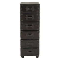 Wood 6 Drawer Chest Dark Java - Olivia & May