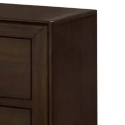 Nightstand With 2 Drawers And Metal Bar Pulls - Benzara