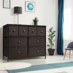 Sorbus Drawer Fabric Dresser For Bedroom Home And Office Brown
