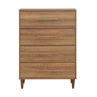 Esigne Mid-Century 4 Drawer Chest Light Oak - HOMES: Inside + Out 4 Esigne Mid-Century 4 Drawer Chest Light Oak - HOMES: Inside + Out - Image 4