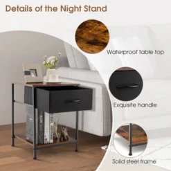 Costway 2-tier Nightstand Bedside End Sofa Table With Drawer For Living Room 16 Costway 2-tier Nightstand Bedside End Sofa Table With Drawer For Living Room -DreamNest Store GUEST 77085d9a bf57 4c1c a16c 978d3c6b442a