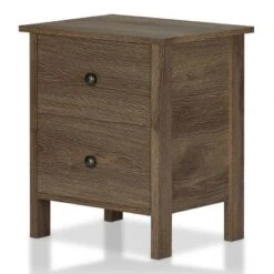 Cecilia 2 Drawer Nightstand Walnut - MiBasics -DreamNest Store GUEST 776491a2 6ae4 43a8 b790 1ff2de956695