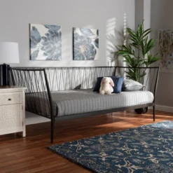 Twin Lysa Metal Daybed Black - Baxton Studio 12 Twin Lysa Metal Daybed Black - Baxton Studio -DreamNest Store GUEST 7772a774 b76c 4502 877f 415e3b9b508d