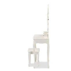 2pc Macsen Wood Vanity Set With Adjustable Mirror White - Baxton Studio 13 2pc Macsen Wood Vanity Set With Adjustable Mirror White - Baxton Studio -DreamNest Store GUEST 777608de d7a2 4706 909d e1facf6f70c1