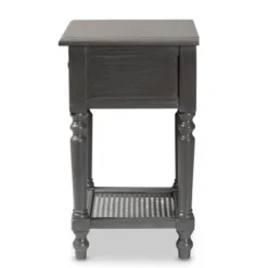Sheldon Vintage Wood 1 Drawer Nightstand Gray - Baxton Studio -DreamNest Store GUEST 777da159 a92b 47d8 bdc6 fa0ab0fa0a6a