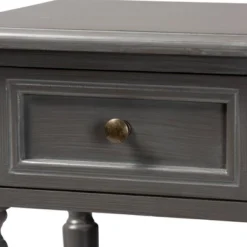 Sheldon Vintage Wood 1 Drawer Nightstand Gray - Baxton Studio -DreamNest Store GUEST 787754d7 9c43 4df4 9350 a2fa4f0fada4