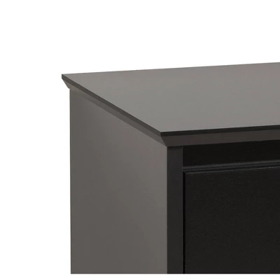 Coal Harbor 2 Drawer Tall Nightstand With Open Shelf Black - Prepac 4 Coal Harbor 2 Drawer Tall Nightstand With Open Shelf Black - Prepac - Image 4