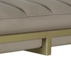 Riebe Contemporary Handmade Channel Stitch Ottoman Bench Dark Cream/Matte Gold - Christopher Knight Home -DreamNest Store GUEST 7b542bf6 f0e4 44eb a9ff b04169025fcf