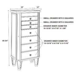 Aislin Jewelry Armoire Mirror/Silver - Powell Company -DreamNest Store GUEST 7b7eb4a4 13b5 471e a63e 43edde7c4d38