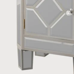 Cierra 25.59'' H X 17.71'' W X 13.78'' D Tall Champagne Mirrored Nightstand End Table With 1 Drawer Accent Nightstand-Maison Boucle -DreamNest Store GUEST 7b8e09c3 b50a 4dfe b6b9 54e26e563e95