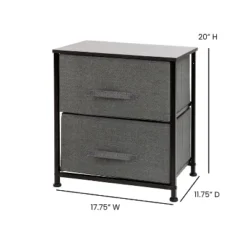 Flash Furniture 2 Drawer Wood Top Nightstand Storage Organizer With Cast Iron Frame And Dark Easy Pull Fabric Drawers 13 Flash Furniture 2 Drawer Wood Top Nightstand Storage Organizer With Cast Iron Frame And Dark Easy Pull Fabric Drawers -DreamNest Store GUEST 7c3e03c1 ff90 42fd 9508 5cbf9e54b233