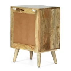 Lytle Boho Handcrafted Mango Wood Nightstand With Storage Natural - Christopher Knight Home -DreamNest Store GUEST 7cd93e3f deaf 4625 ad70 dfc9dfaab600