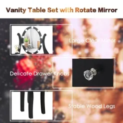 Costway Vanity Table Set W/10 Light Bulbs And Touch Switch Makeup Dressing Table -DreamNest Store GUEST 7ce6c29d b618 4c91 a568 b1c79533b3ec