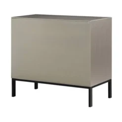Teressa Mid-Century Modern 2 Drawer Storage Accent Chest Silver/Black - Treasure Trove 7 Teressa Mid-Century Modern 2 Drawer Storage Accent Chest Silver/Black - Treasure Trove -DreamNest Store GUEST 7d16151b ac6f 42e1 b31a 9dd0abf1f6ba