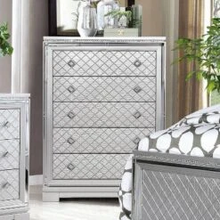 6pc Tenaya Bedroom Set Silver/Gray - HOMES: Inside + Out -DreamNest Store GUEST 7d795cd4 a1c1 46d1 be81 3be53d172bba