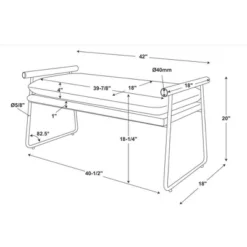 Cushioned Metal & Wood Bench - Cream/Black - Hearth & Hand™ With Magnolia -DreamNest Store GUEST 7e0edb24 cd83 4489 8c4c a968e3c33a6c