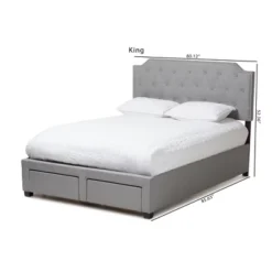 Aubrianne Modern And Contemporary Fabric Upholstered Storage Bed Gray - Baxton Studio -DreamNest Store GUEST 7ea3d647 2c91 4365 8233 cd1a357fa0b3