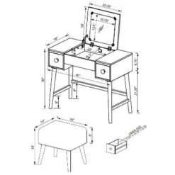 Viola Vanity Set Brown - Linon 35 Viola Vanity Set Brown - Linon -DreamNest Store GUEST 7ef4ca02 ee36 4cc8 bd6a 32d3219d7df0
