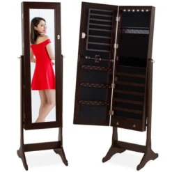 Best Choice Products 6-Tier Standing Mirror Lockable Storage Organizer Cabinet Armoire W/ LED Lights -DreamNest Store GUEST 7f8c74f3 fec7 48e3 8ab4 12ff3453bf6c