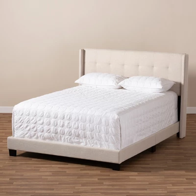 Lisette Fabric Upholstered Bed - Baxton Studio 6 Lisette Fabric Upholstered Bed - Baxton Studio - Image 6