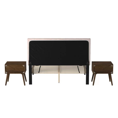 Queen Colbie Upholstered Platform Bed With Nightstands - Picket House Furnishings 3 Queen Colbie Upholstered Platform Bed With Nightstands - Picket House Furnishings - Image 3