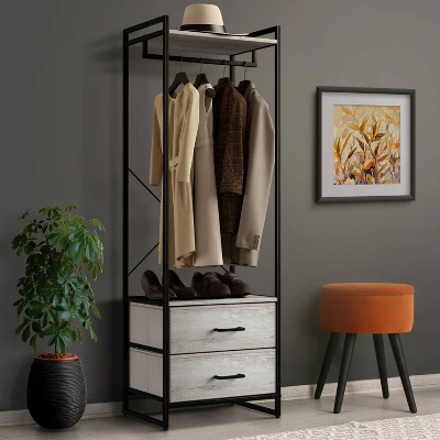 Sorbus Clothing Rack With Drawers Garment Stand Dresser Gray 1 Sorbus Clothing Rack With Drawers Garment Stand Dresser Gray