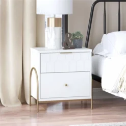 Anastasia Nightstand White - CosmoLiving By Cosmopolitan